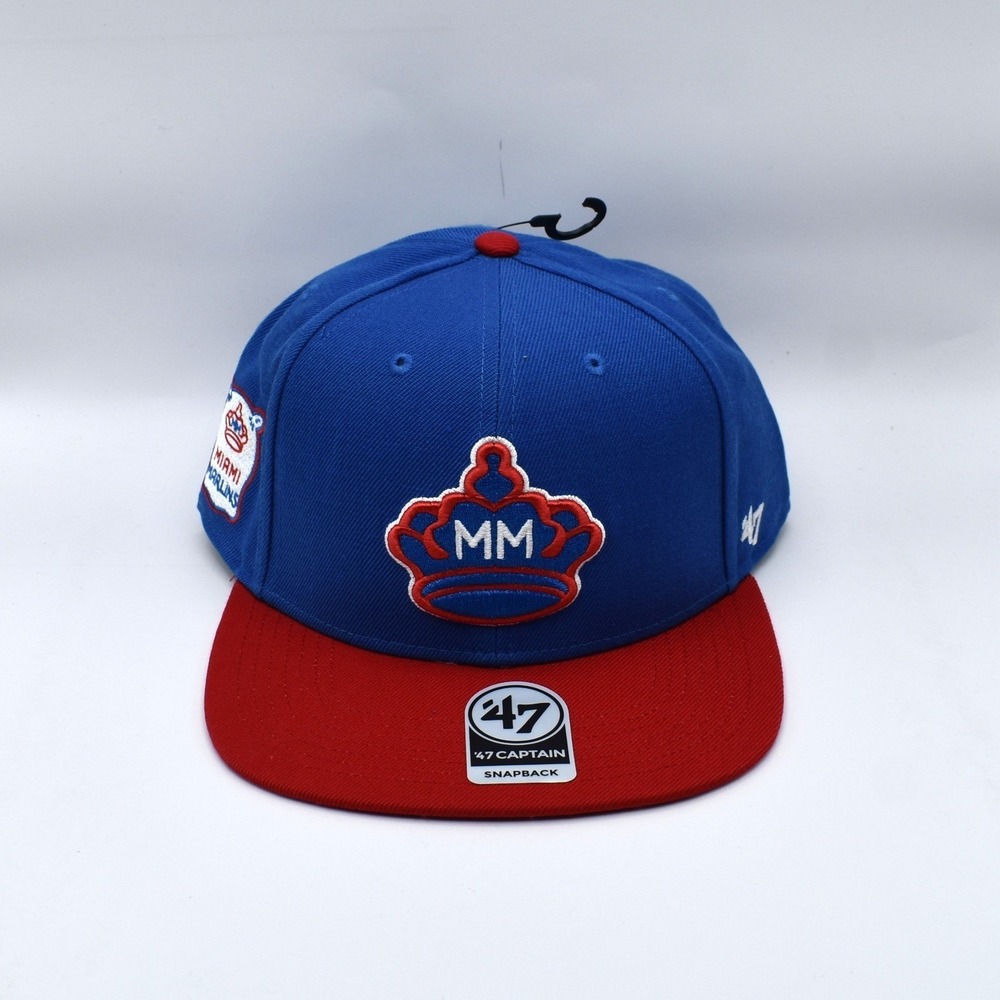 '47 Brand Miami Marlins City Connect Captain Snapback Hat Cap Blue Red NWT OSFA